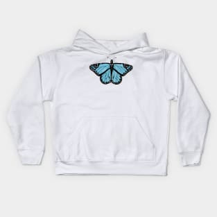 Blue Butterfly Kids Hoodie